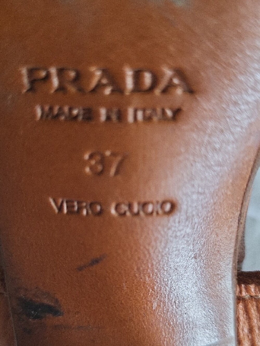 Prada Brown Leather Strappy Sandals - Picture 3 of 4